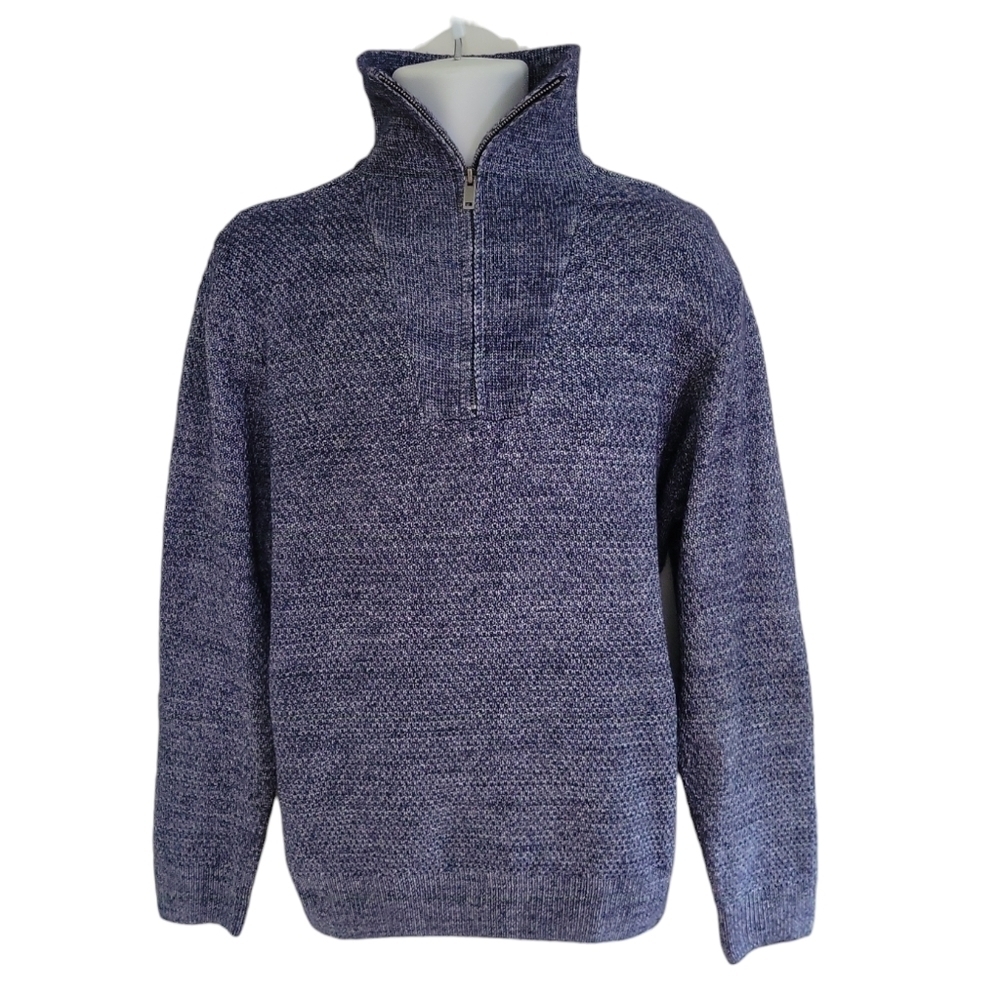 Alesbury Jerad NWT High Collar Knit Stitch 1/4 Zip Sweater -Men's L
